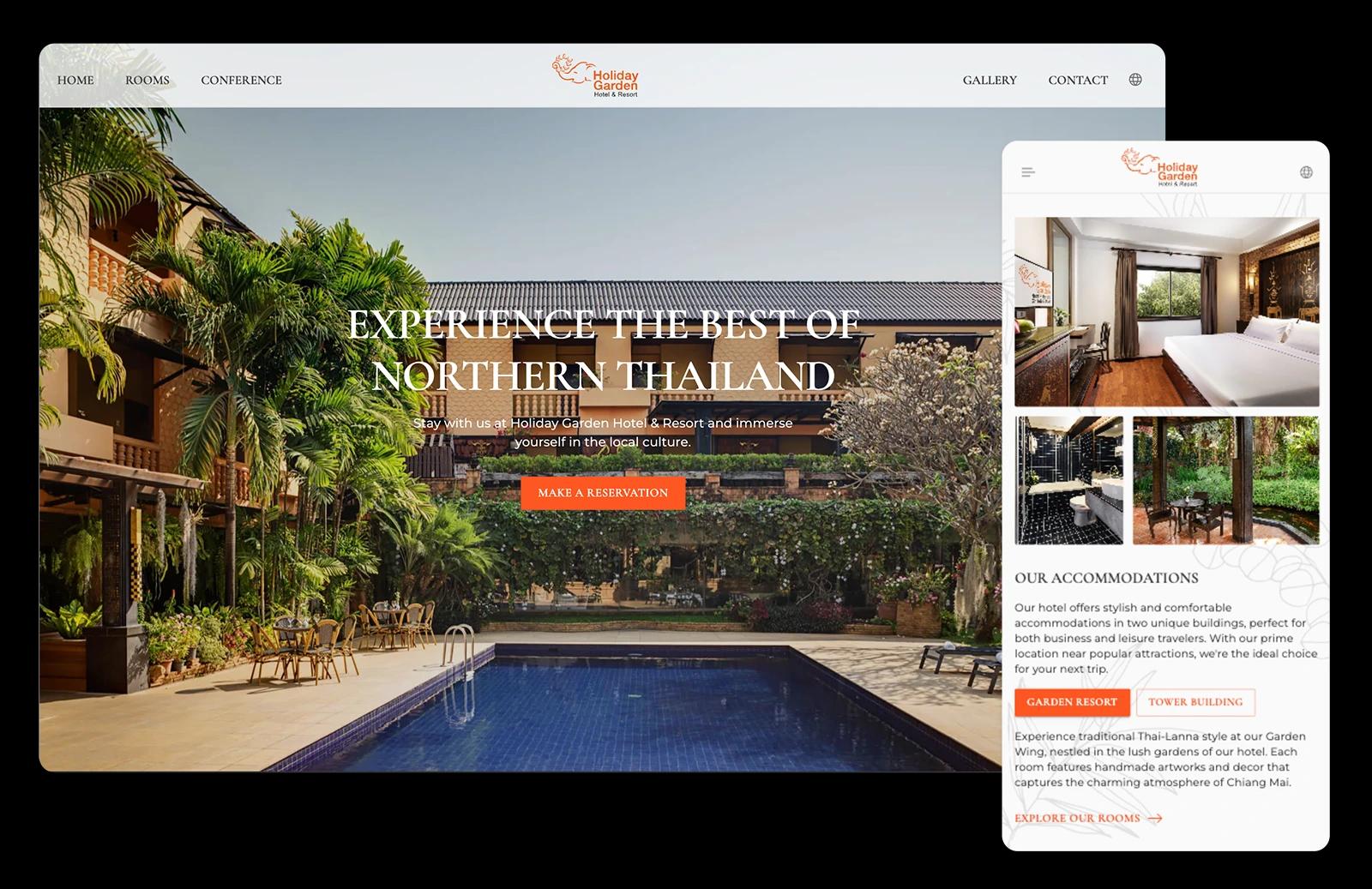 Website design for hotel business