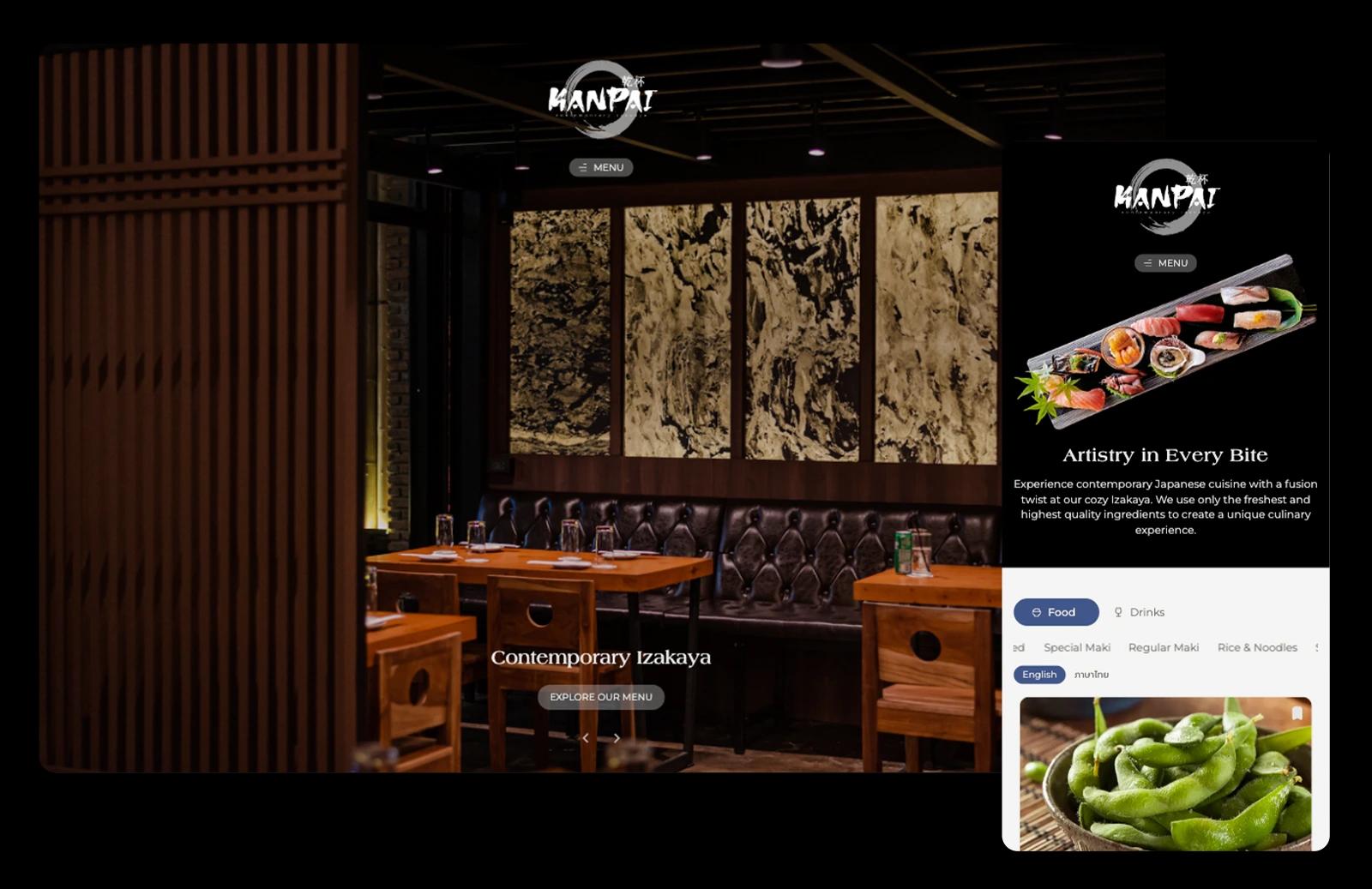 website for restaurant