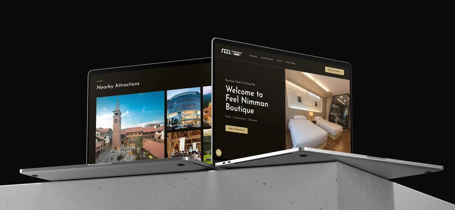 Feel Nimman Boutique website design and development by Graphio Creative Studio