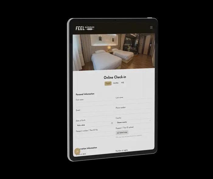 Hotel online check-in integration